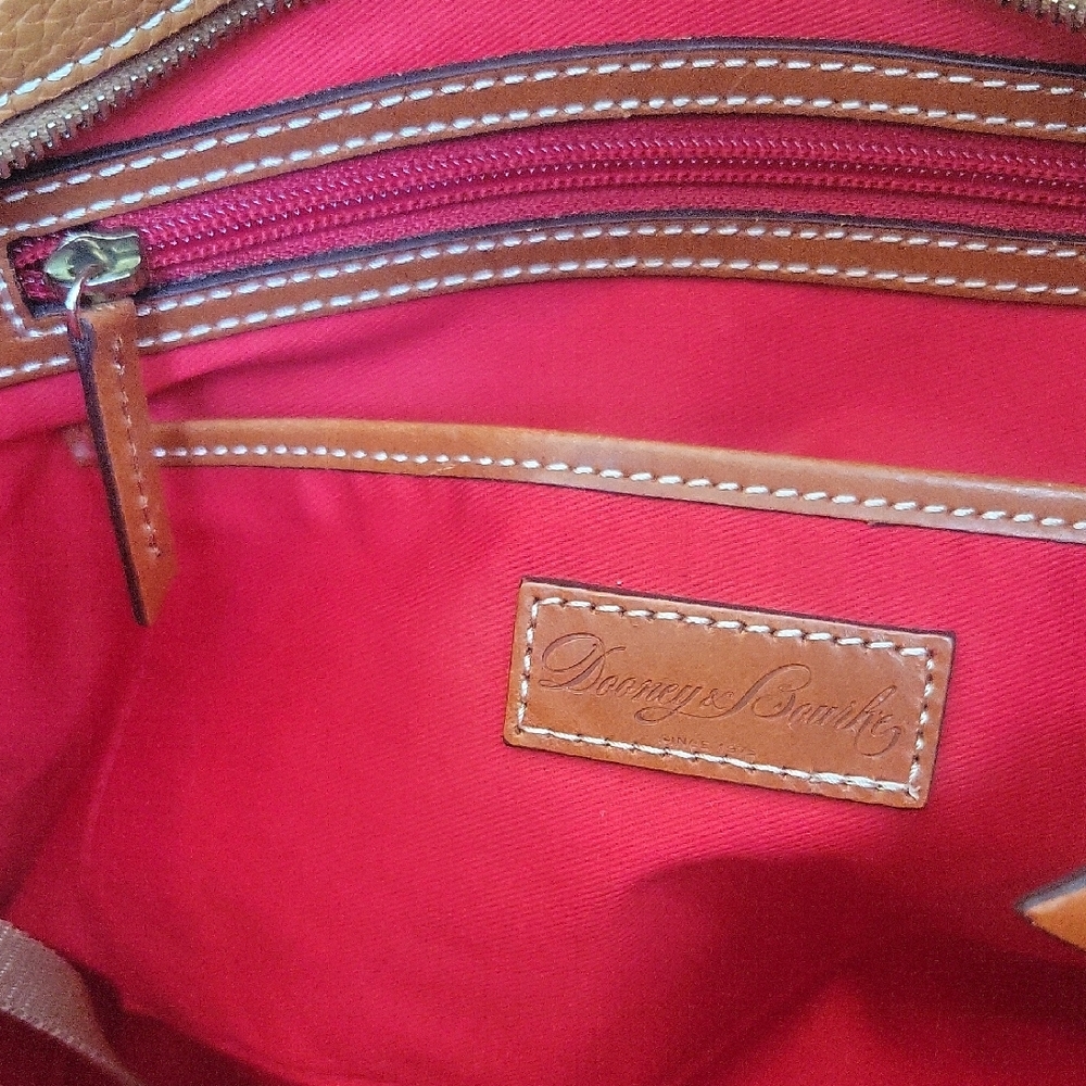 Dooney & Bourke Tan Structured Leather Tote - Picture 11 of 15